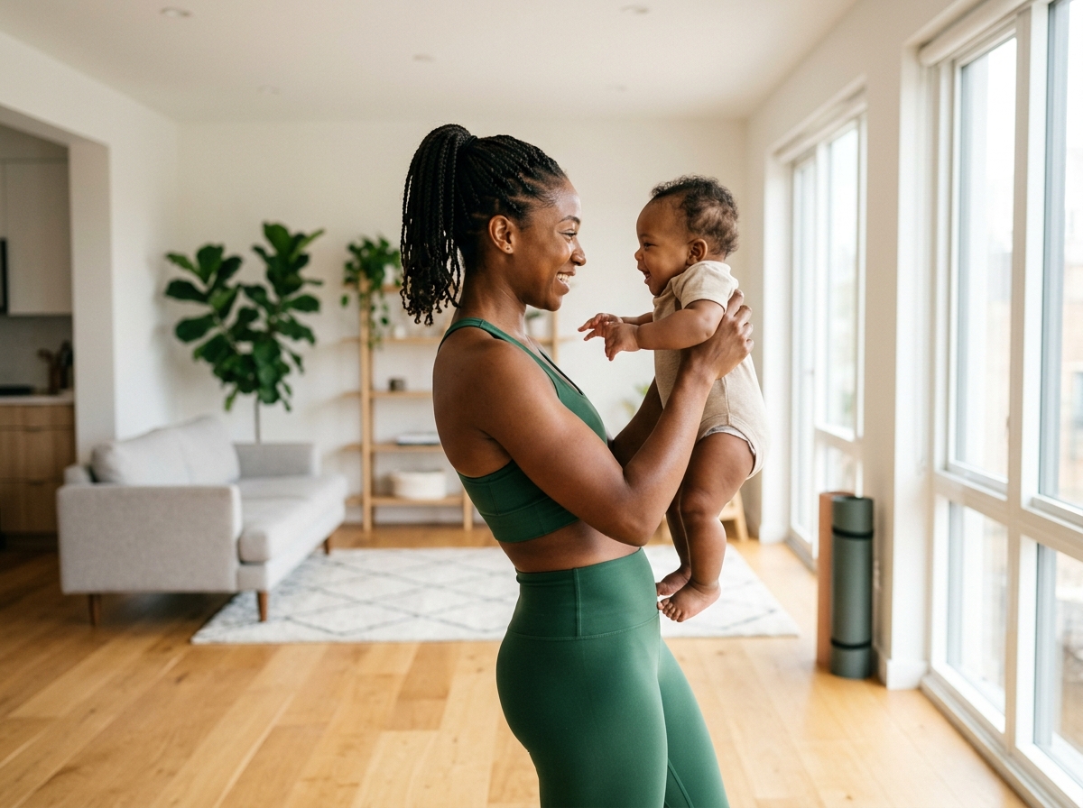 Jeune maman active
